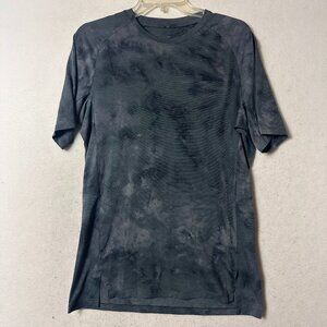 Lululemon Always Agile Short Sleeve Diamond Dye gray  T shirt Men Sz Med tee